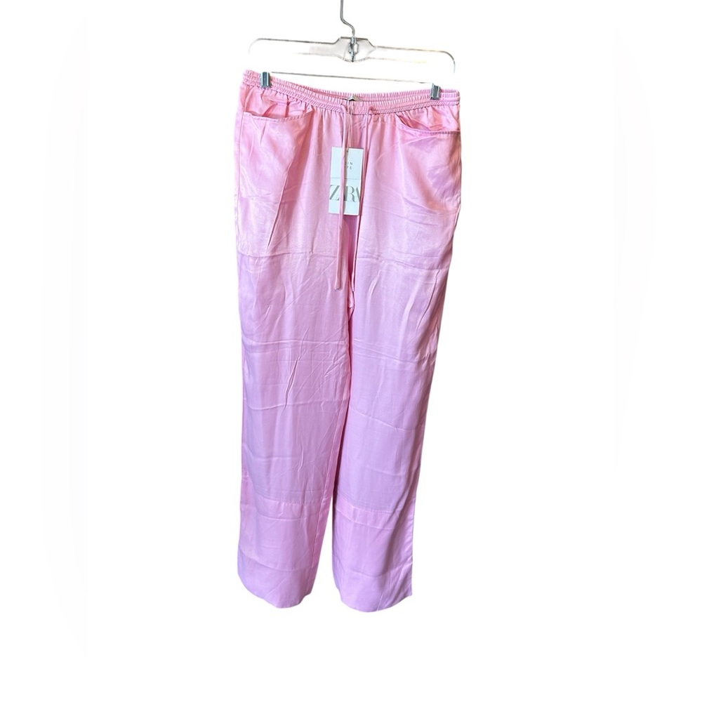 ZARA Satin Pink Pants Women's